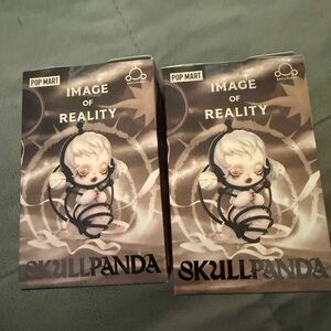 Pop Mart Skullpanda Image of Reality. The Duality White and the black Bundle